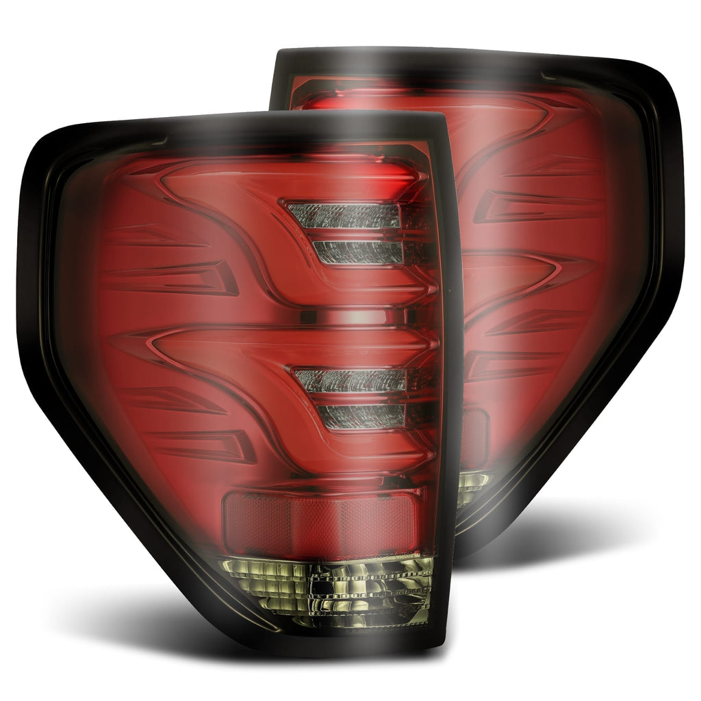 ~(9-Lbs.-18X15x11)~-Led-Tail-Lights-Red-Smoke-2009-2014-Ford-F150--Fits-Styleside-Truck-Bed-Models-Only-Does-Not-Fit-Flareside-Truck-Bed-Models