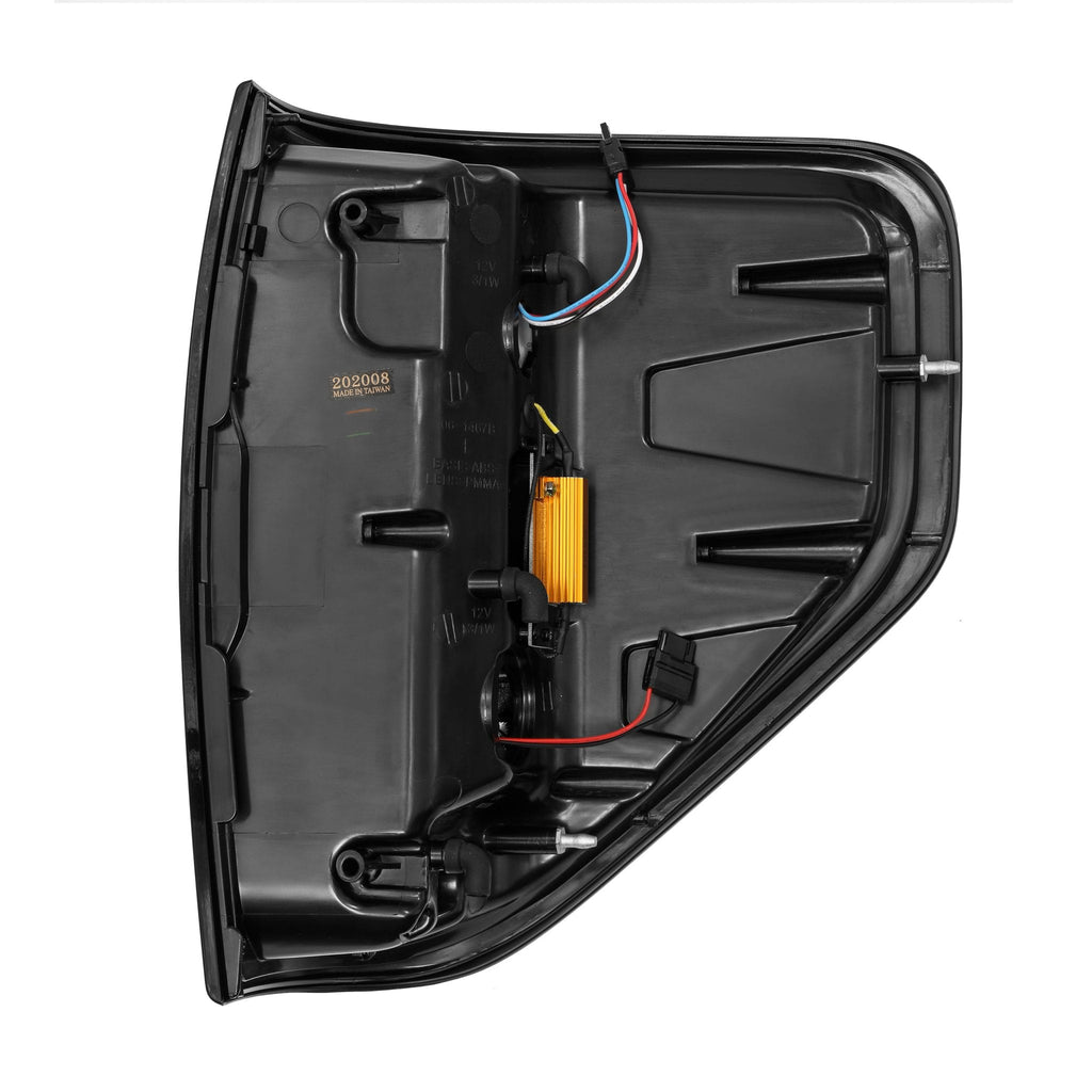 ~(9-Lbs.-18X15x11)~-Led-Tail-Lights-Red-Smoke-2009-2014-Ford-F150--Fits-Styleside-Truck-Bed-Models-Only-Does-Not-Fit-Flareside-Truck-Bed-Models