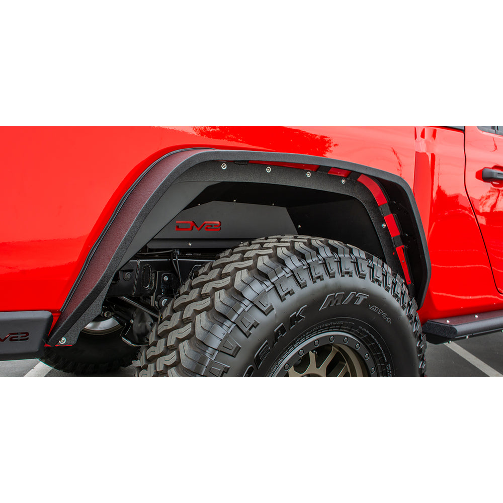 ~(9-Lbs.-50X19x12)~-Jeep-Gladiator-Rear-Inner-Fenders-For-20-Pres-Gladiator-Black-Dv8-Offroad