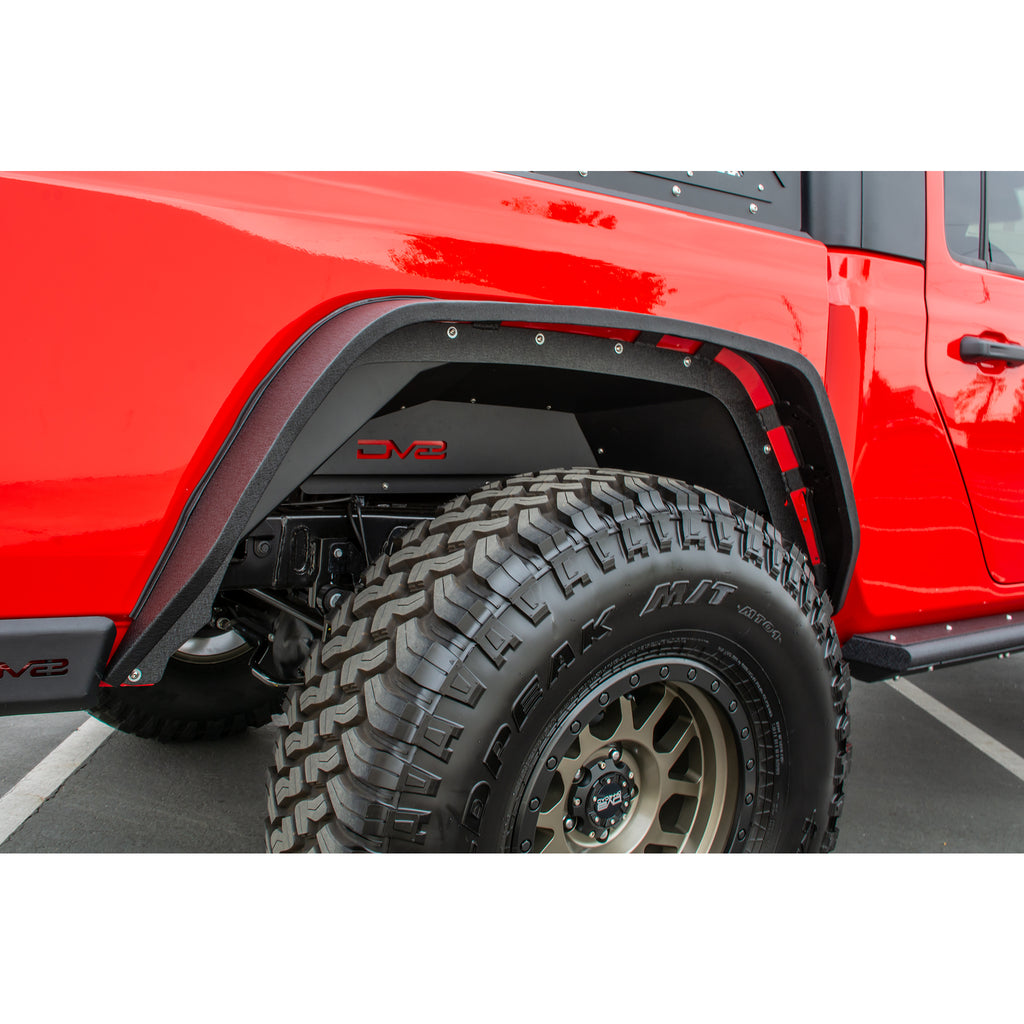 ~(9-Lbs.-50X19x12)~-Jeep-Gladiator-Rear-Inner-Fenders-For-20-Pres-Gladiator-Black-Dv8-Offroad
