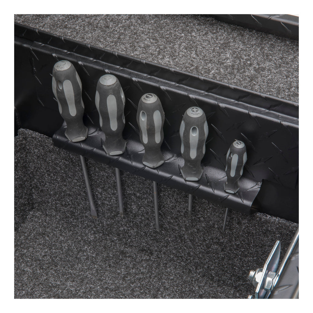 UWS EC10033 Matte Black Aluminum 72in. Secure Lock Tool Box with Low Profile (Heavy Packagin - Truck Part Superstore
