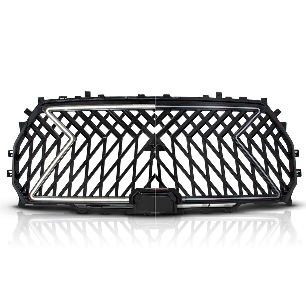 ANZO USA 901030 Black Housing Full LED Front Grille with Initiation and Running Light/DRL for Select Toyota Tundra