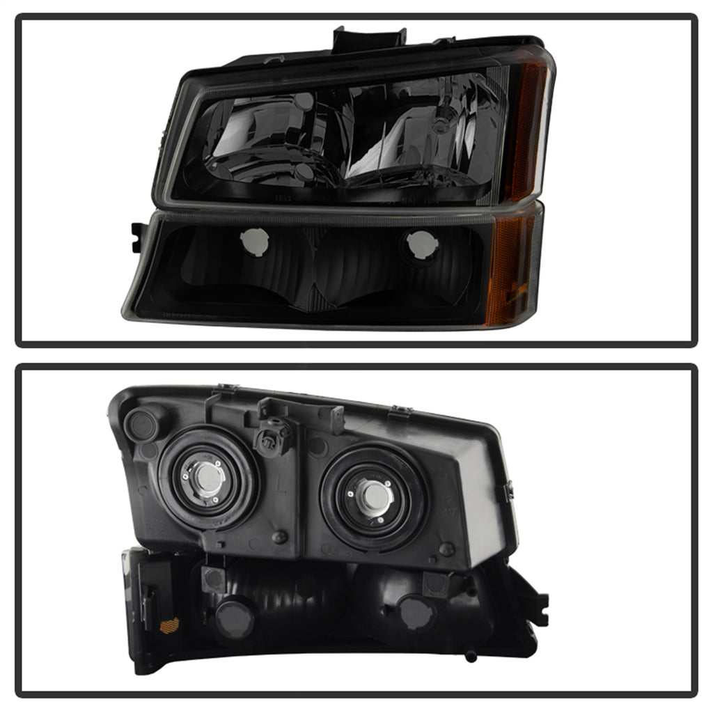 Spyder Auto 9030253 XTune Crystal Headlights/Bumper Lights for Select Chevrolet Silverado 1500, Chevrolet Silverado Classic, Chevrolet Silverado HD, Chevrolet Silverado HD Classic, Chevrolet Silverado 2500, Chevrolet Silverado HD, Chevrolet Silverado