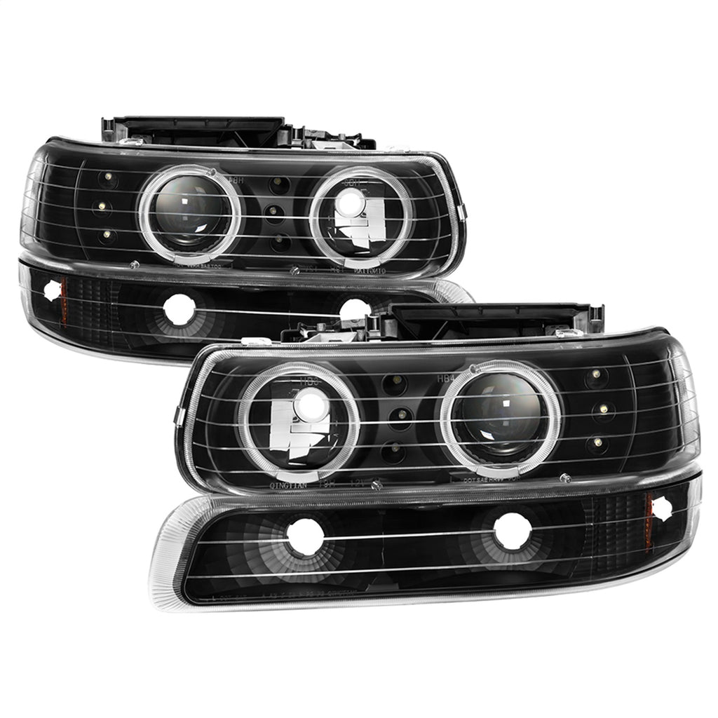 Spyder Auto 9036781 XTune Halo Projector Headlights for Select Chevrolet Silverado 1500, Chevrolet Silverado HD, Chevrolet Silverado 2500, Chevrolet Silverado HD, Chevrolet Silverado 3500, Chevrolet Suburban 1500, Chevrolet Suburban 2500, Chevrolet Tahoe