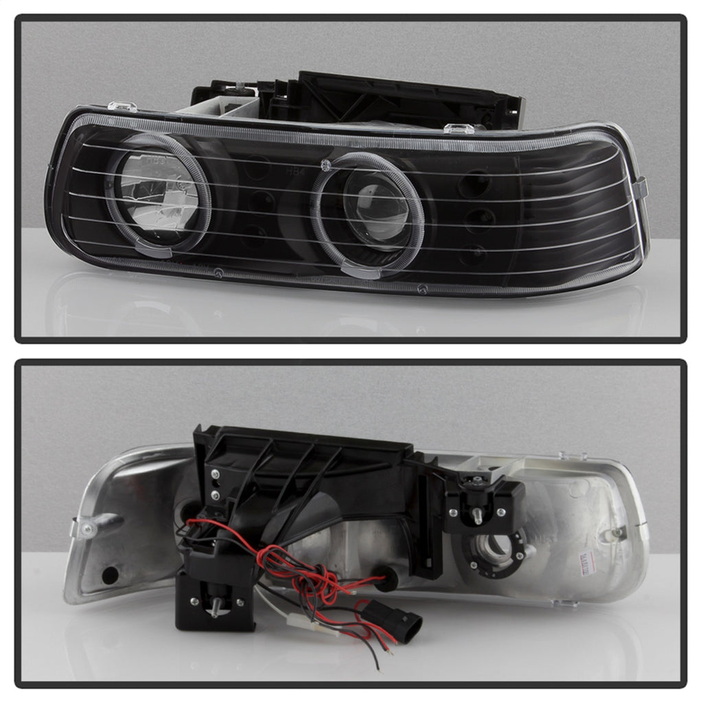 Spyder Auto 9036781 XTune Halo Projector Headlights for Select Chevrolet Silverado 1500, Chevrolet Silverado HD, Chevrolet Silverado 2500, Chevrolet Silverado HD, Chevrolet Silverado 3500, Chevrolet Suburban 1500, Chevrolet Suburban 2500, Chevrolet Tahoe