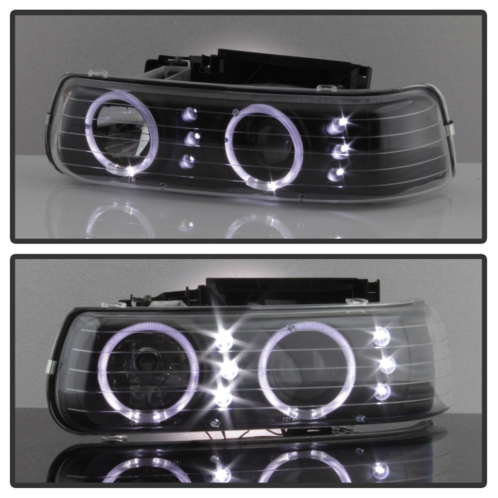 Spyder Auto 9036781 XTune Halo Projector Headlights for Select Chevrolet Silverado 1500, Chevrolet Silverado HD, Chevrolet Silverado 2500, Chevrolet Silverado HD, Chevrolet Silverado 3500, Chevrolet Suburban 1500, Chevrolet Suburban 2500, Chevrolet Tahoe