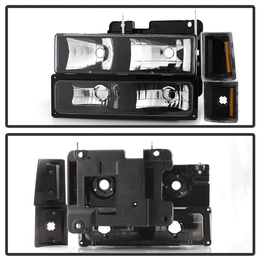 Spyder Auto 9037405 XTune Headlights for Select Chevrolet C1500 Suburban, Chevrolet C2500 Suburban, Chevrolet K1500 Suburban, Chevrolet K2500 Suburban, GMC C1500, GMC C2500, GMC C3500, GMC K1500, GMC K1500 Suburban, GMC K2500, GMC K2500 Suburban, GMC