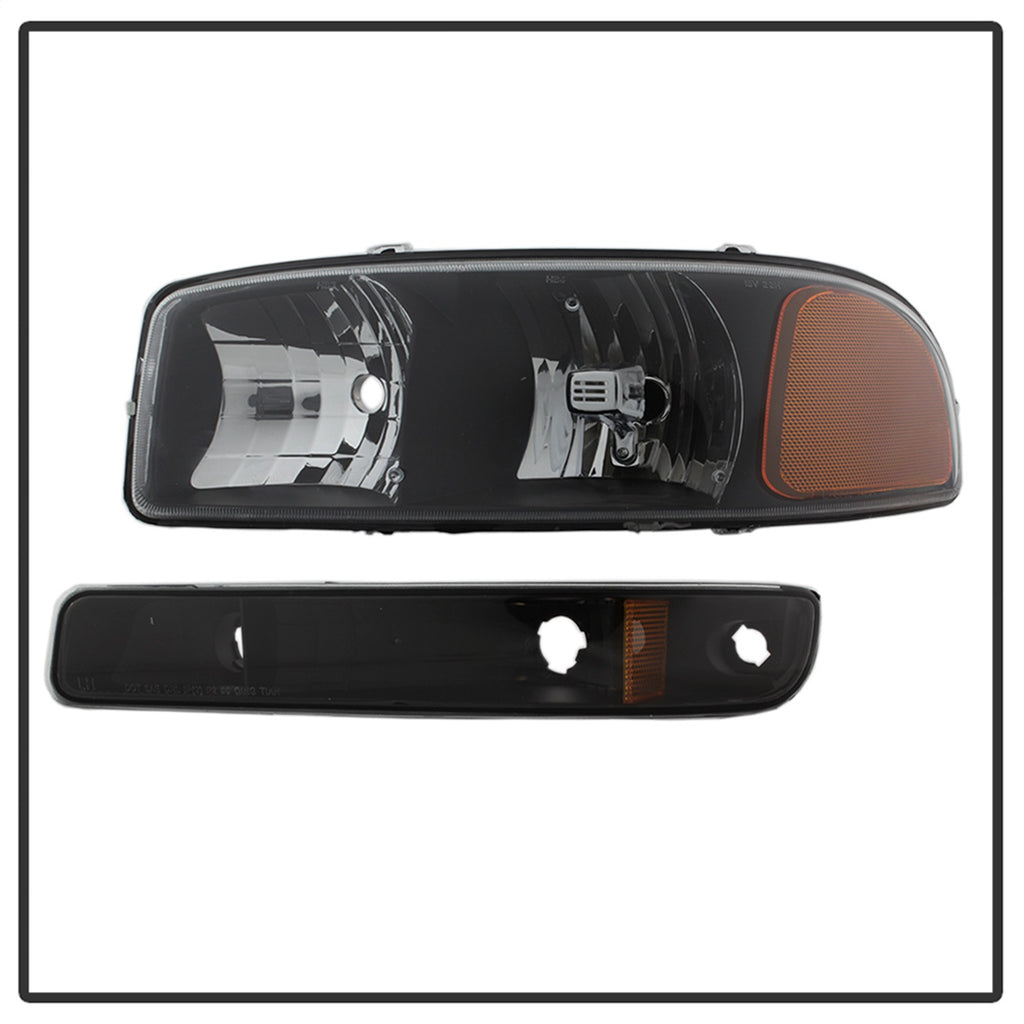 Spyder Auto 9037474 XTune Crystal Headlights/Bumper Lights for Select GMC Sierra 1500, GMC Sierra HD, GMC Sierra 2500, GMC Sierra HD, GMC Sierra 3500, GMC Yukon