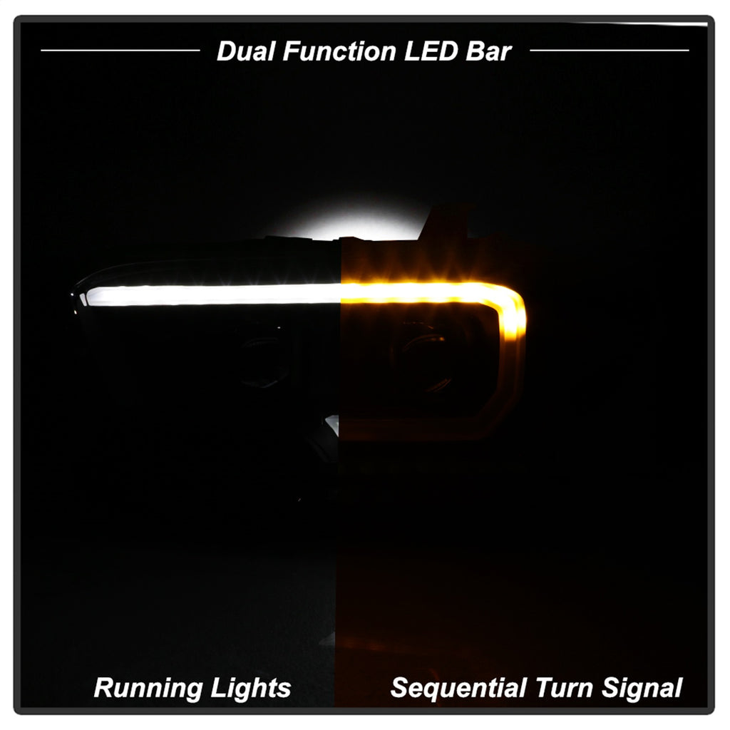 Spyder Auto 9043000 DRL Light Bar Projector Headlights for Select Toyota Tacoma