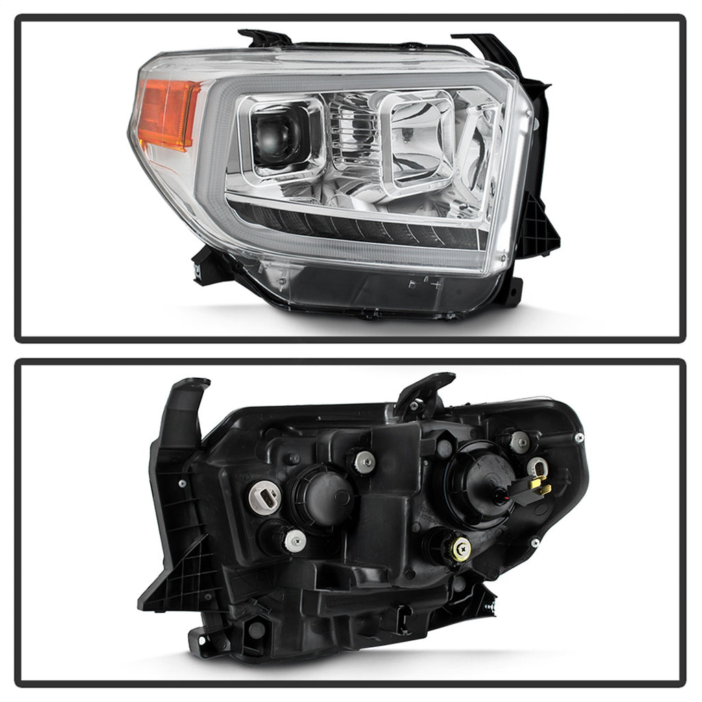 Spyder Auto 9043048 DRL LED Light Bar Projector Headlights for Select Toyota Tundra