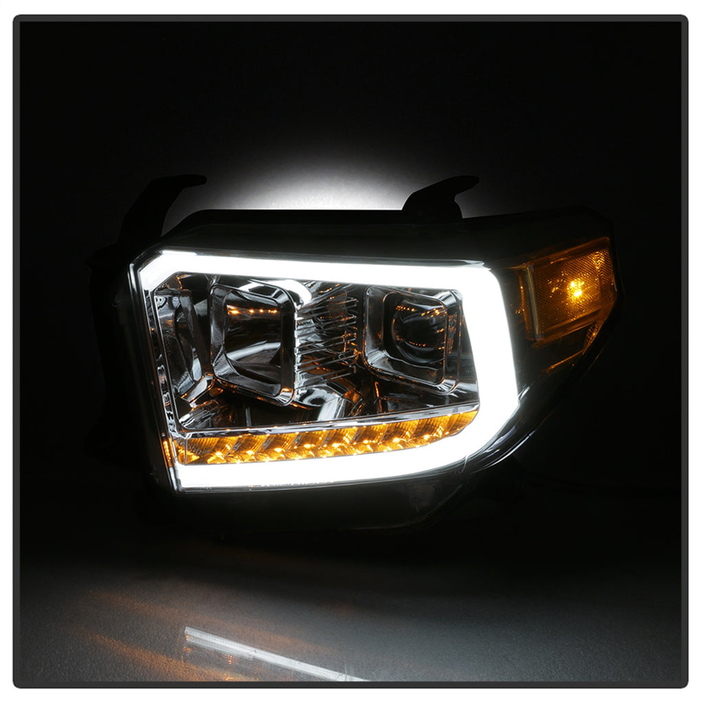 Spyder Auto 9043048 DRL LED Light Bar Projector Headlights for Select Toyota Tundra