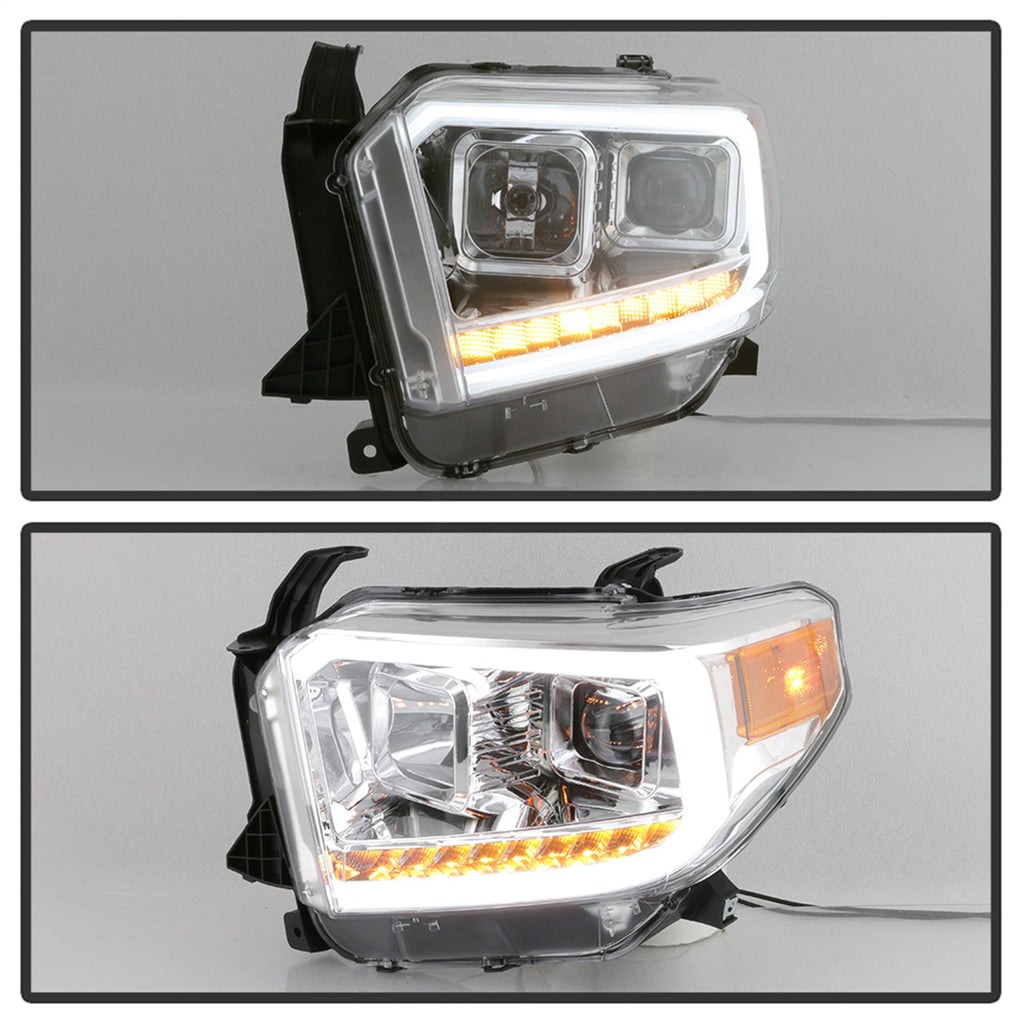 Spyder Auto 9043048 DRL LED Light Bar Projector Headlights for Select Toyota Tundra