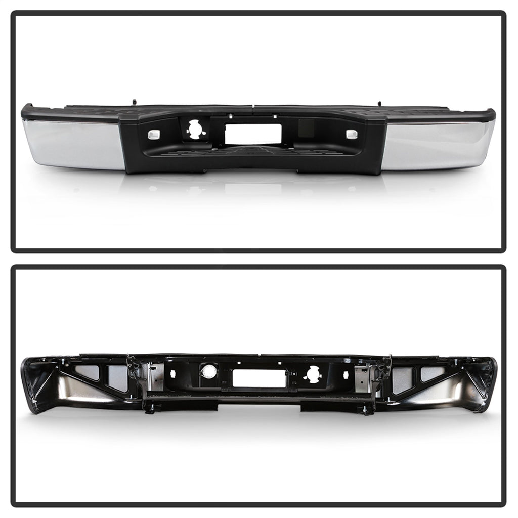 Spyder Auto 9046926 OEM Style Steel Rear Bumper for Select Chevrolet Silverado 1500, GMC Sierra