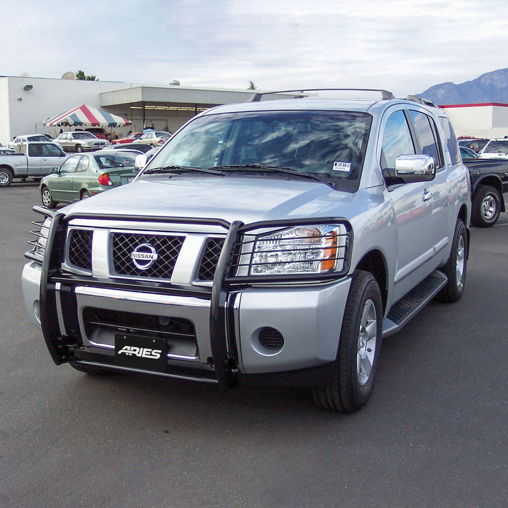 ARIES 9046 Black Steel Grille Guard, Select Nissan Armada, Titan for Select Nissan TITAN