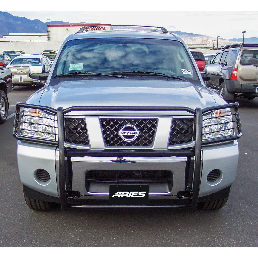 ARIES 9046 Black Steel Grille Guard, Select Nissan Armada, Titan for Select Nissan TITAN