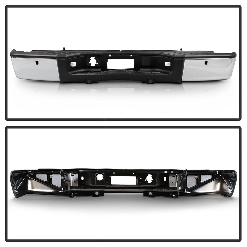 Spyder Auto 9047107 OEM Style Steel Rear Bumper for Select Chevrolet Silverado 1500, GMC Sierra