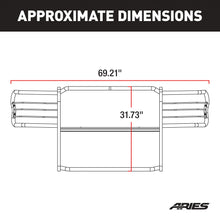 Load image into Gallery viewer, ARIES 9047 Black Steel Grille Guard, Select Nissan Frontier, Pathfinder for Select Nissan Frontier