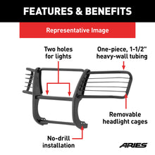 Load image into Gallery viewer, ARIES 9047 Black Steel Grille Guard, Select Nissan Frontier, Pathfinder for Select Nissan Frontier