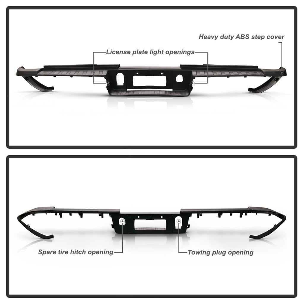 Spyder Auto 9048807 Rear Bumper Step Pad for Select Chevrolet Silverado HD, Chevrolet Silverado HD, GMC Sierra HD, GMC Sierra HD