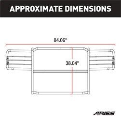 ARIES 9052-2 Polished Stainless Grille Guard; Select Nissan Titan XD - Truck Part Superstore