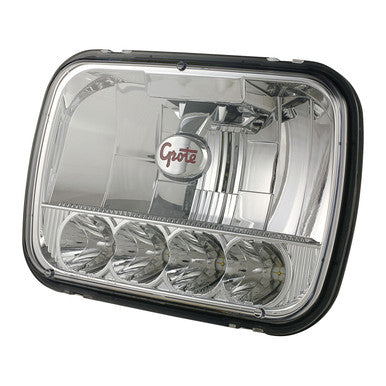 Grote 90951-5 LED Sealed Beam Headlights, 5x7 LED Sealed Beam Headlight, 9-32V