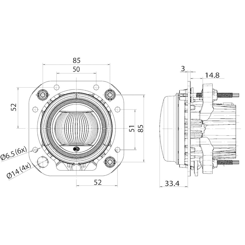 90Mm-L4060-Led-High-Beam--Driving-Lamp-Module