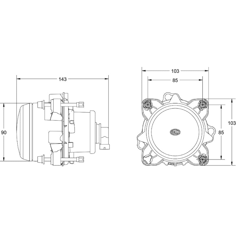 90Mm-Single-De-Halogen-Low-Beam-Module-With-Frame