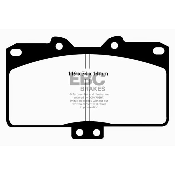 91-93-Dodge-Stealth-3.0-4Wd-Redstuff-Front-Brake-Pads