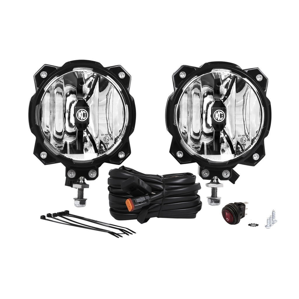 KC HiLiTES 91303 KC Pro6 Gravity LED 6in Infinity Ring Driving 2-Light System Universal