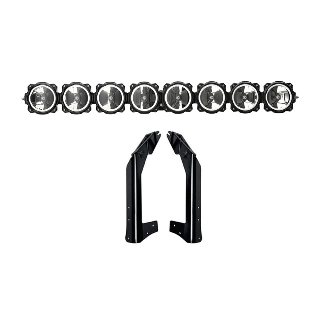 KC HiLiTES 91313 KC Pro6 Gravity LED 50in 8-Light Combo System 2007-2018 Jeep Wrangler JK for Select Jeep Wrangler, Jeep Wrangler JK