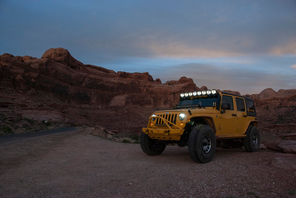 KC HiLiTES 91313 KC Pro6 Gravity LED 50in 8-Light Combo System 2007-2018 Jeep Wrangler JK for Select Jeep Wrangler, Jeep Wrangler JK