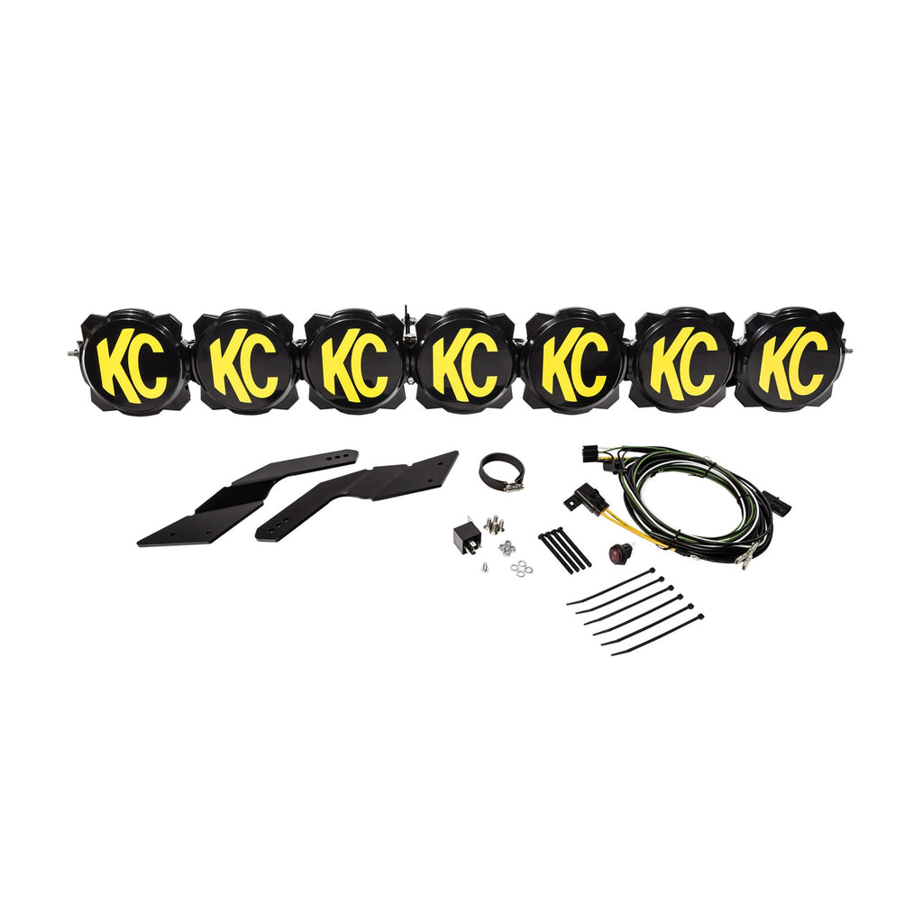 KC HiLiTES 91334 KC Pro6 Gravity LED 45in 7-Light Combo System - 2017-2023 Can-Am Maverick X3 for Select Can-Am Maverick X3 DS Turbo, Can-Am Maverick X3 DS Turbo R, Can-Am Maverick X3 DS Turbo RR, Can-Am Maverick X3 Max DS Turbo, Can-Am Maverick X3 Max