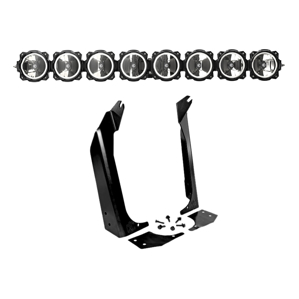 KC HiLiTES 91337 KC Pro6 Gravity LED 50in 8-Light Combo System - 1997-2006 Jeep Wrangler TJ for Select Jeep Wrangler