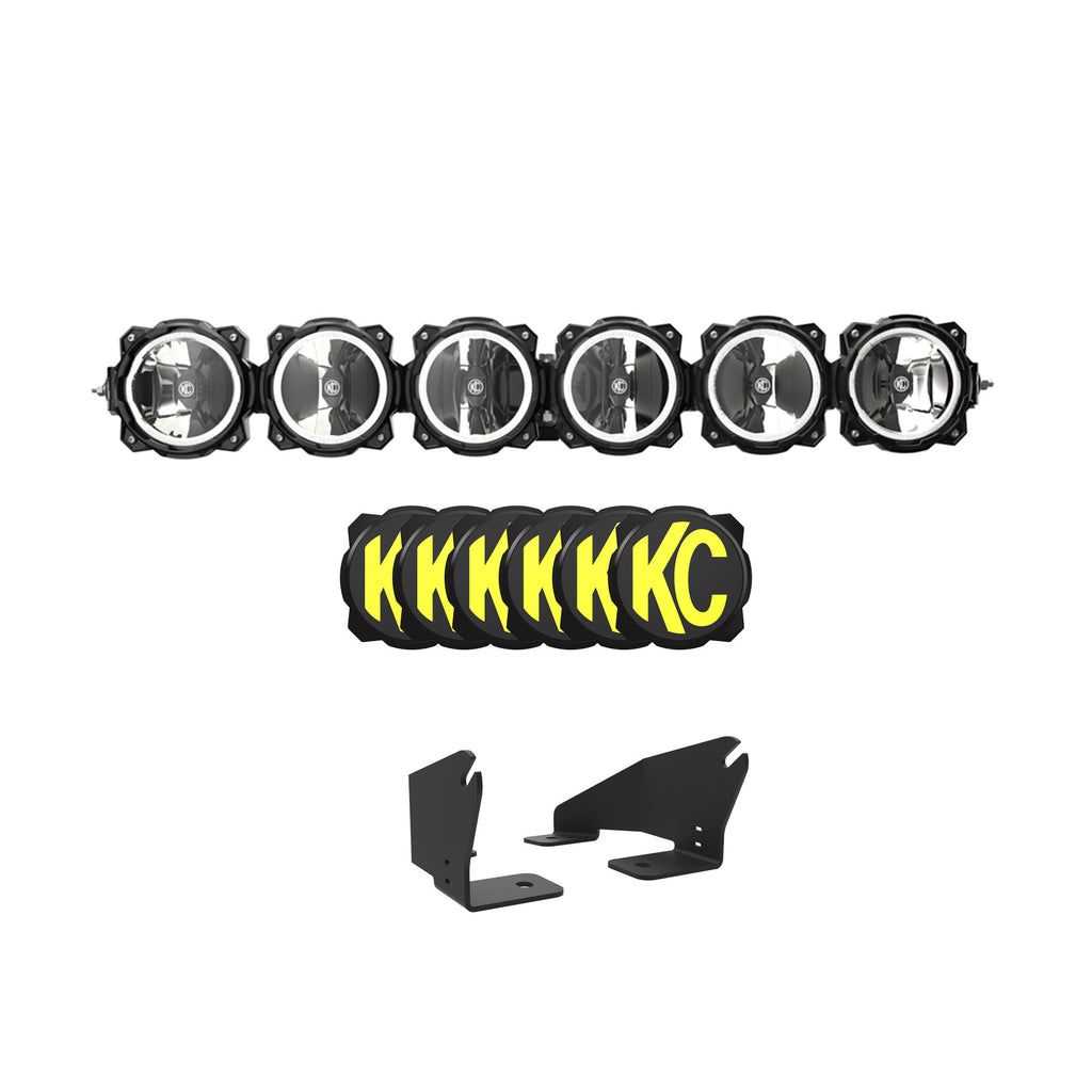 KC HiLiTES 91343 KC Pro6 Gravity LED 39in 6-Light Combo Polaris RZR Pro R System for Select Polaris RZR Pro R 4 Premium, Polaris RZR Pro R 4 Sport, Polaris RZR Pro R 4 Ultimate, Polaris RZR Pro R 4 Ultimate Launch Edition, Polaris RZR Pro R Premium,