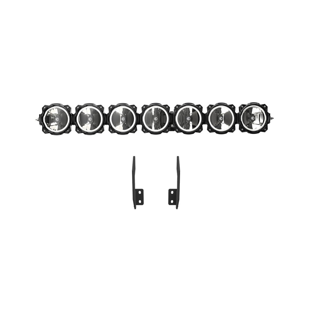 KC HiLiTES 91344 Gravity LED Pro6 - 7-Light Bar Kit - Front Bumper - 2011-2016 Ford Super Duty for Select Ford F-250 Super Duty, Ford F-350 Super Duty, Ford F-450 Super Duty, Ford F-550 Super Duty