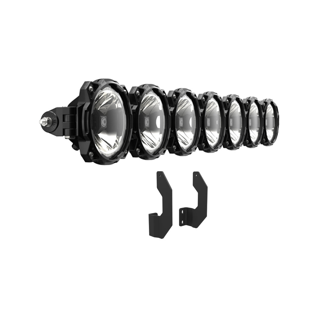KC HiLiTES 91344 Gravity LED Pro6 - 7-Light Bar Kit - Front Bumper - 2011-2016 Ford Super Duty for Select Ford F-250 Super Duty, Ford F-350 Super Duty, Ford F-450 Super Duty, Ford F-550 Super Duty
