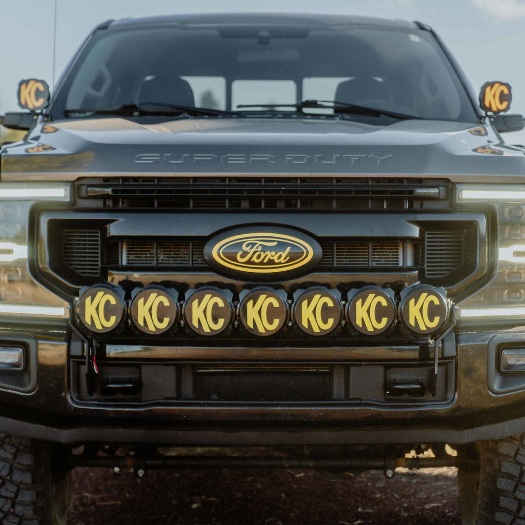 KC HiLiTES 91346 Gravity LED Pro6 - 7-Lt Bar Kt - Frnt Bmpr - 2017-2024 Ford Super Duty for Select Ford F-250 Super Duty, Ford F-350 Super Duty, Ford F-450 Super Duty, Ford F-550 Super Duty