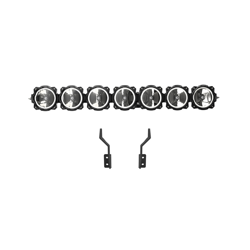 KC HiLiTES 91346 Gravity LED Pro6 - 7-Lt Bar Kt - Frnt Bmpr - 2017-2024 Ford Super Duty for Select Ford F-250 Super Duty, Ford F-350 Super Duty, Ford F-450 Super Duty, Ford F-550 Super Duty