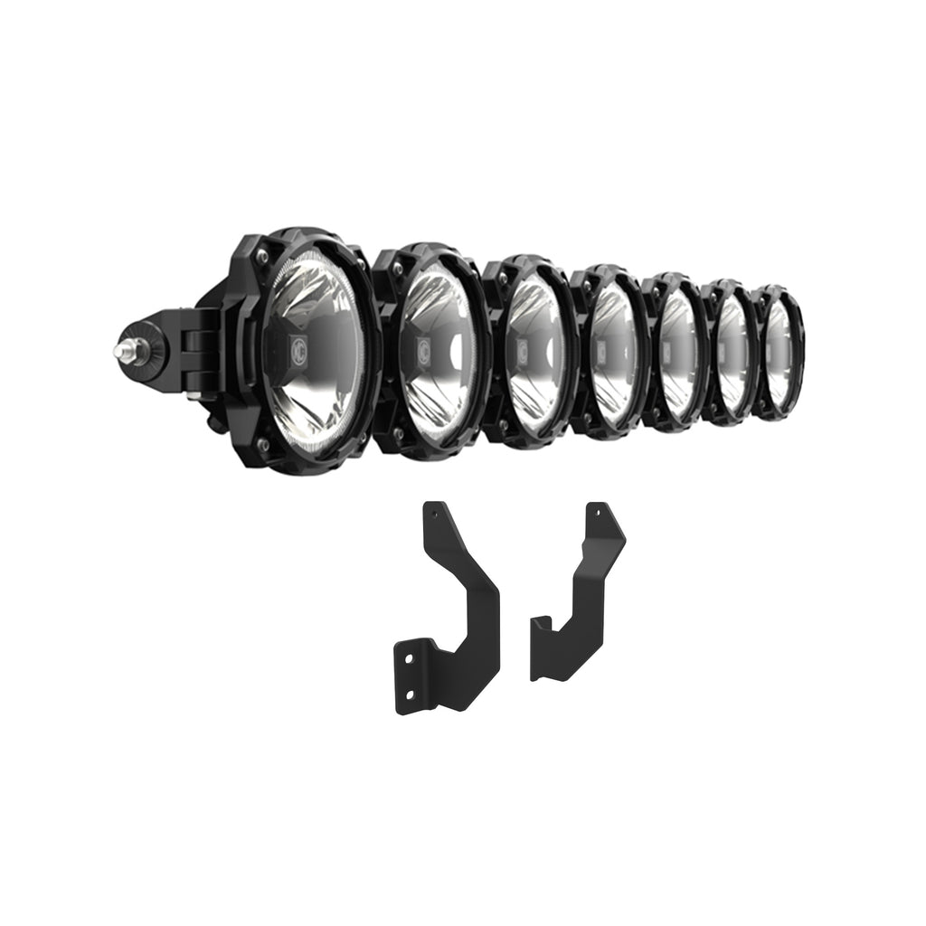 KC HiLiTES 91346 Gravity LED Pro6 - 7-Lt Bar Kt - Frnt Bmpr - 2017-2024 Ford Super Duty for Select Ford F-250 Super Duty, Ford F-350 Super Duty, Ford F-450 Super Duty, Ford F-550 Super Duty