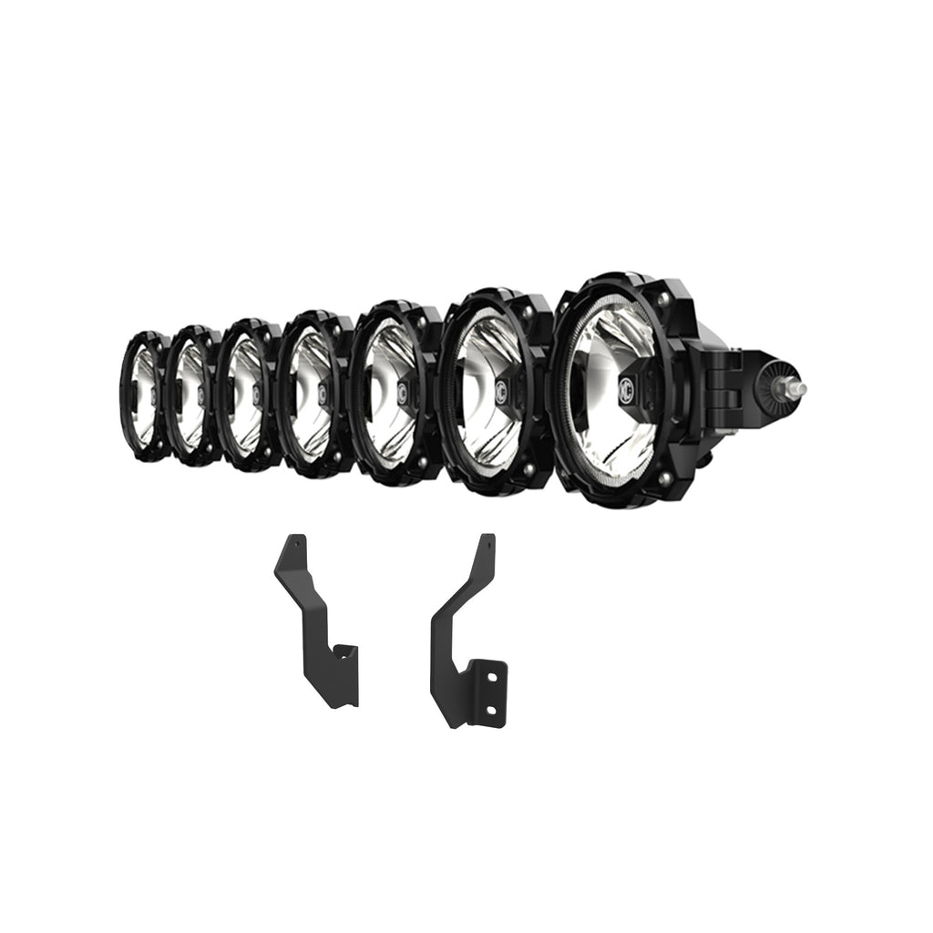 KC HiLiTES 91346 Gravity LED Pro6 - 7-Lt Bar Kt - Frnt Bmpr - 2017-2024 Ford Super Duty for Select Ford F-250 Super Duty, Ford F-350 Super Duty, Ford F-450 Super Duty, Ford F-550 Super Duty