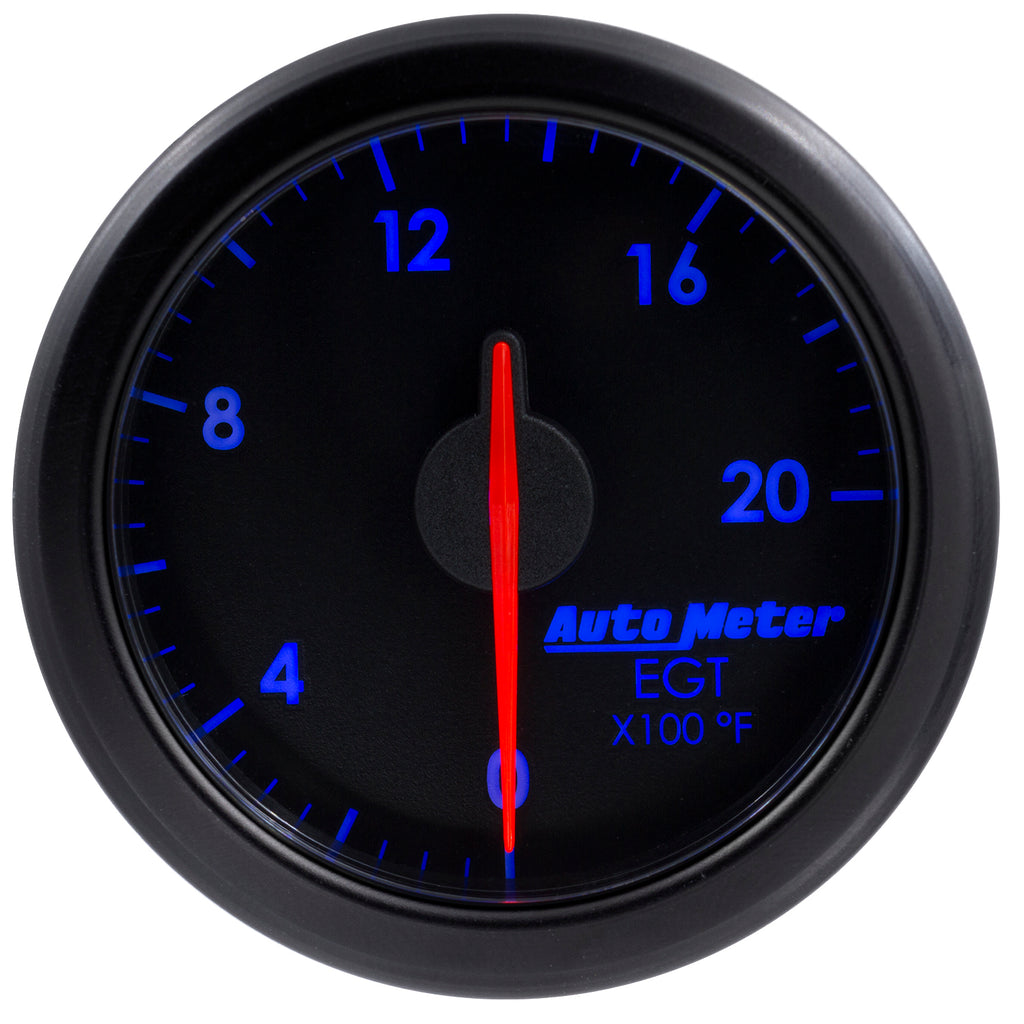 AutoMeter 9145-T 2-1/16" E.G.T, 0-2000'F, AIRDRIVE, BLACK