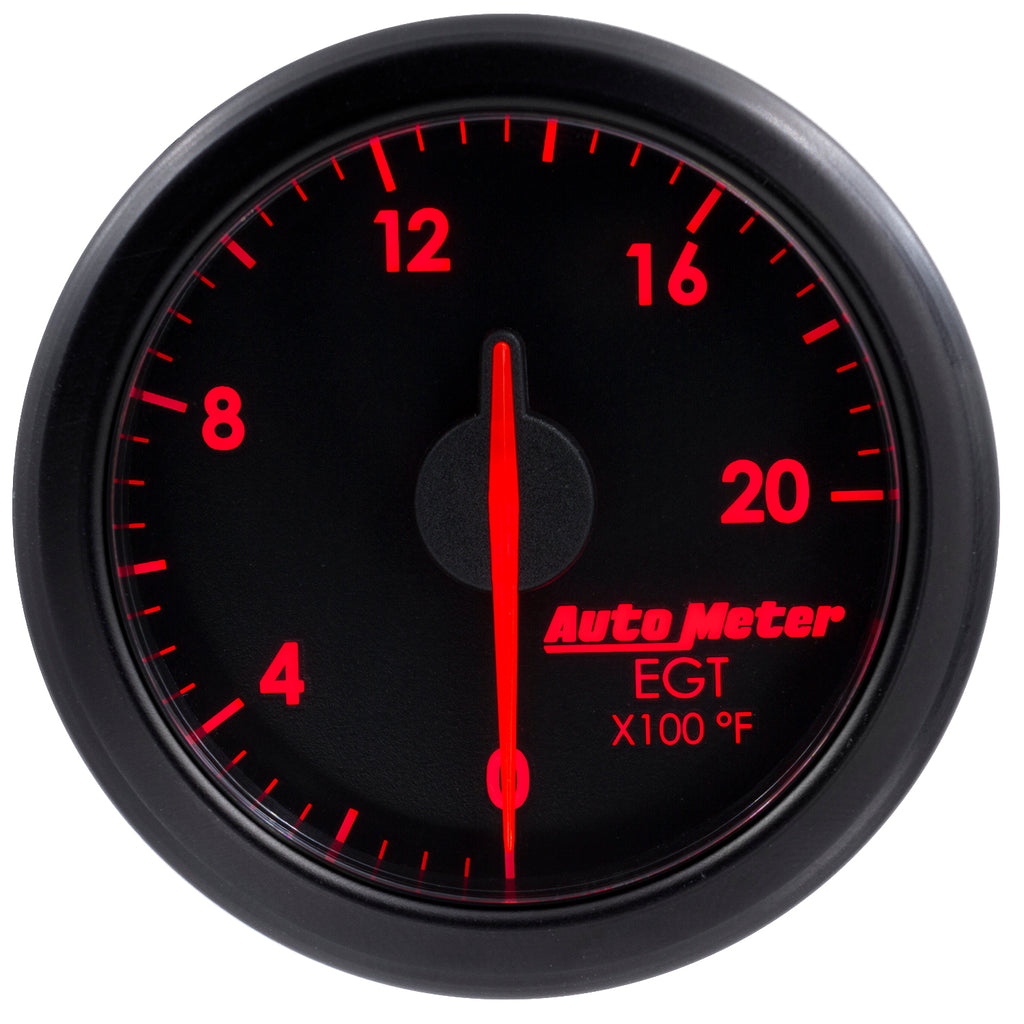 AutoMeter 9145-T 2-1/16" E.G.T, 0-2000'F, AIRDRIVE, BLACK