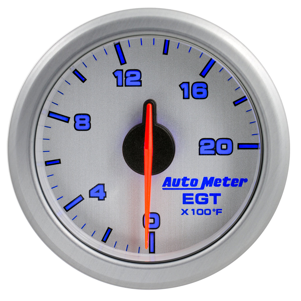 AutoMeter 9145-UL 2-1/16" E.G.T, 0-2000'F, AIRDRIVE, SILVER