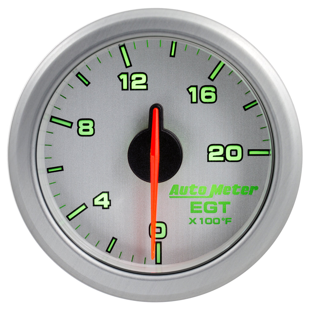 AutoMeter 9145-UL 2-1/16" E.G.T, 0-2000'F, AIRDRIVE, SILVER