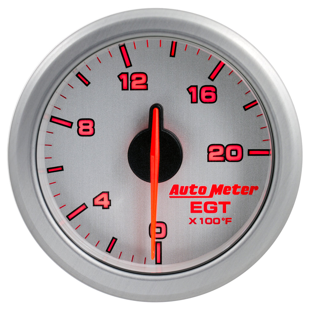 AutoMeter 9145-UL 2-1/16" E.G.T, 0-2000'F, AIRDRIVE, SILVER