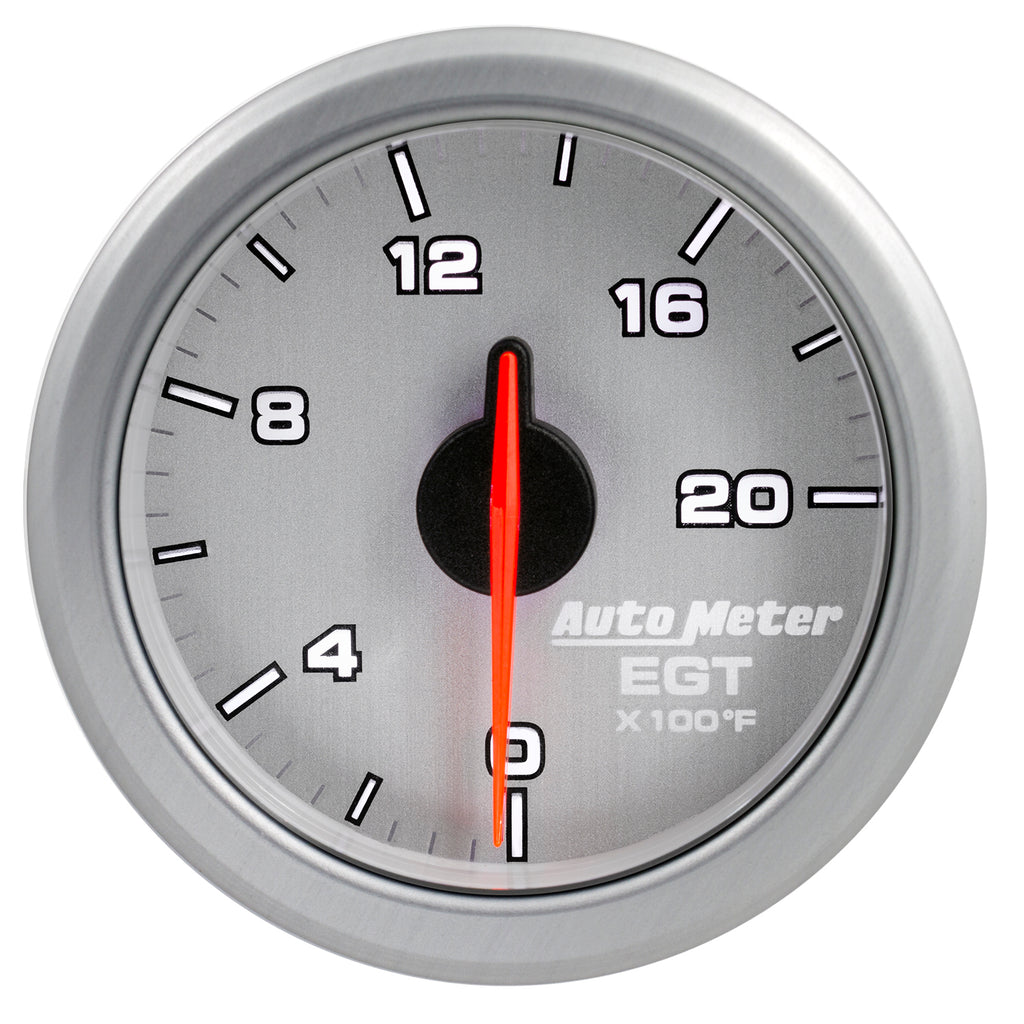 AutoMeter 9145-UL 2-1/16" E.G.T, 0-2000'F, AIRDRIVE, SILVER