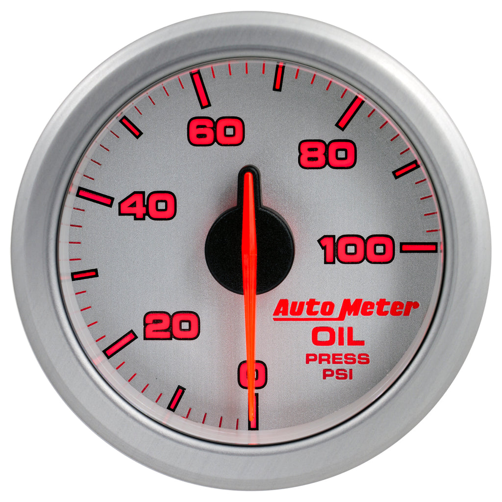 AutoMeter 9152-UL 2-1/16" OIL PRESS, 0-100 PSI, AIRDRIVE, SILVER