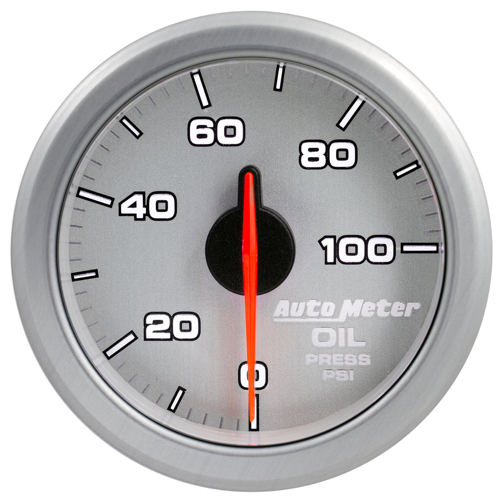 AutoMeter 9152-UL 2-1/16" OIL PRESS, 0-100 PSI, AIRDRIVE, SILVER