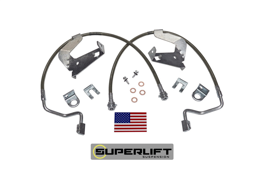 Superlift 91540 Bulletproof Brake Hose-Front-08-10 F-250/F350 w/2-4in. Lift for Select Ford F-250 Super Duty, Ford F-350 Super Duty