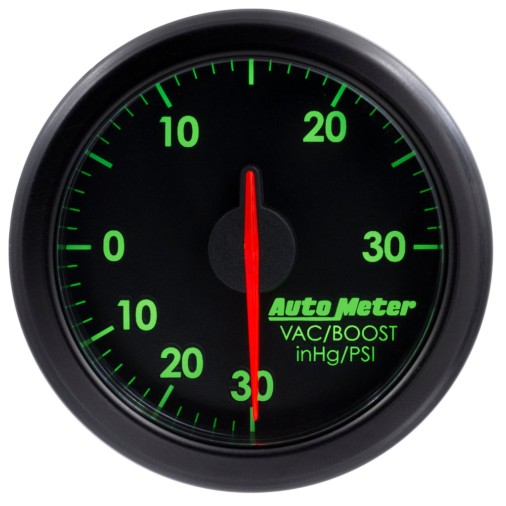 AutoMeter 9159-T 2-1/16" BOOST/VAC, 30 IN HG/30 PSI, AIRDRIVE, BLACK